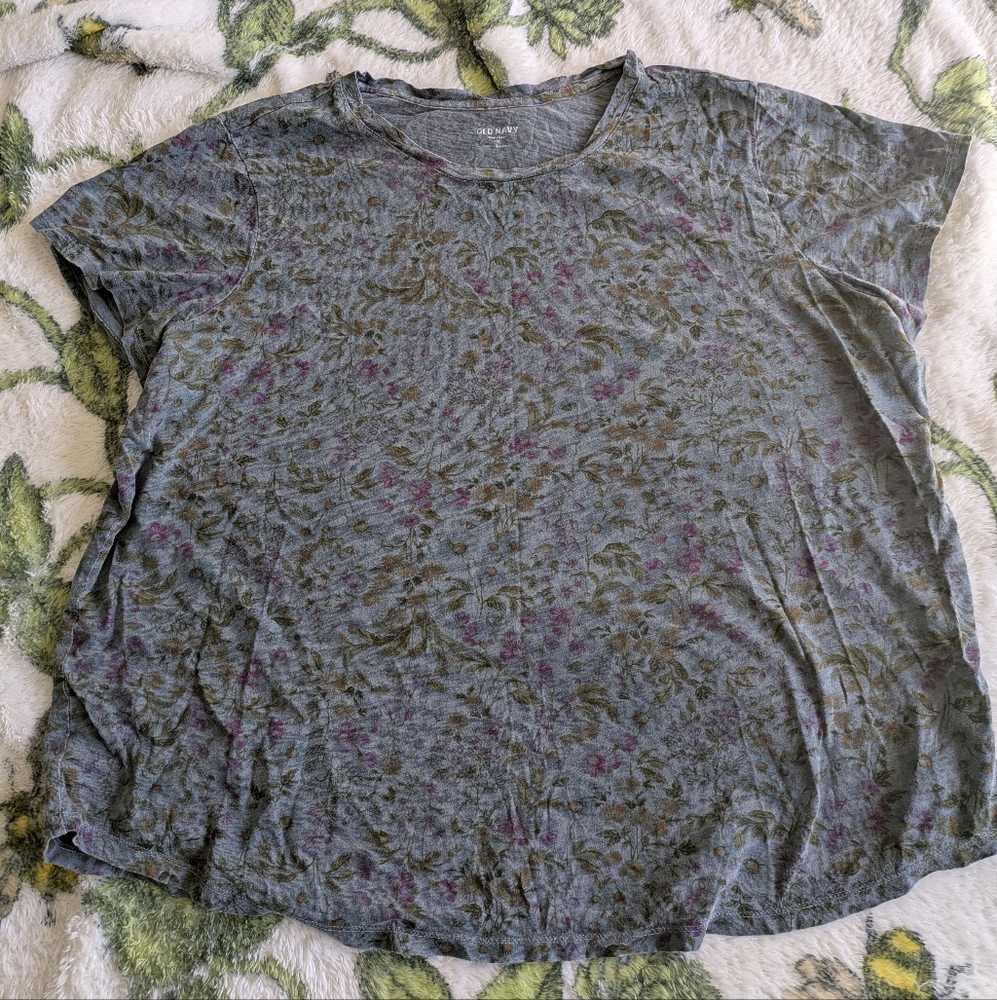 Women's Blue Floral Top old navy